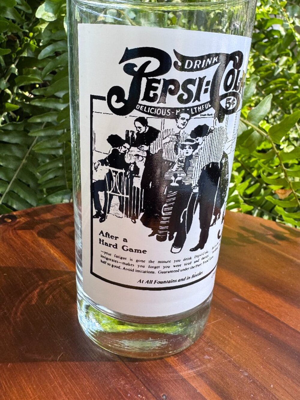 Vintage 1979 Pepsi-Cola Soda Fountain Glass - After a Hard Game